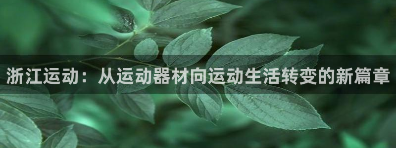 凯捷体育招商电话号码是多少号：浙江运动：从运动器材向