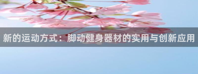 凯捷体育是干嘛的公司：新的运动方式：脚动健身器材的实